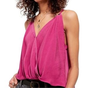 FREE PEOPLE Acai Fuchsia All Mine Tank Top